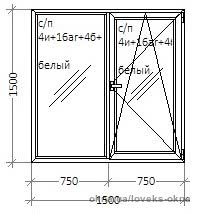 Тёплое алюминиевое окно KMD 70